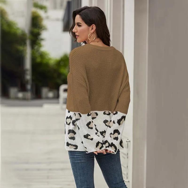 2020 Autumn Leopard Sweater Women Jumper Ladies Loose Winter Sweater Women Long Sleeve Knited Sweater Pullover Women Pink
2020 Autumn Leopard Sweater Women Jumper Ladies Loose Winter Sweater Women Long Sleeve Knited Sweater Pullover Women Pink