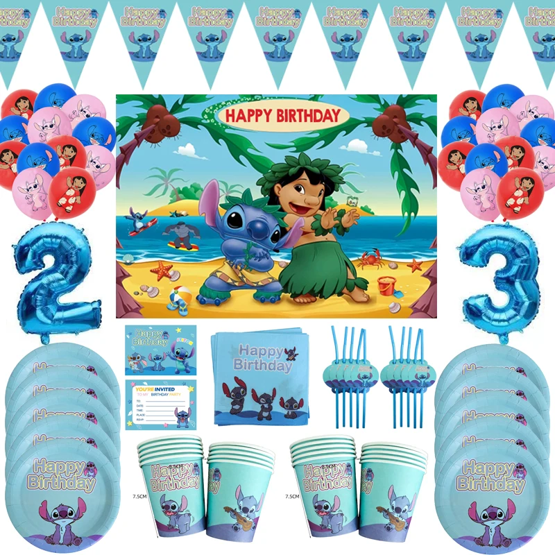 Disney Baby Lilo Blue Stitch Party Cups Banner Backdrops Plates Supplies Kids Favors Stitch Theme Birthday Party Decor Balloons
Disney Baby Lilo Blue Stitch Party Cups Banner Backdrops Plates Supplies Kids Favors Stitch Theme Birthday Party Decor Balloons