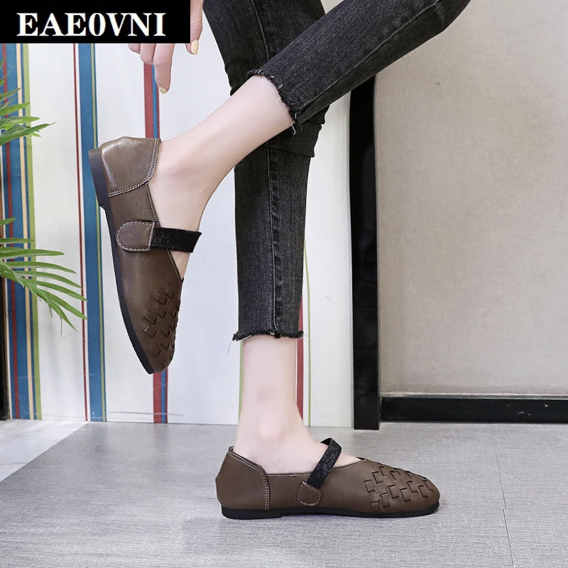 Women's Flat Shoes Fashion Round Top High Quality PU Woven Upper Women's Low-top Shoes Summer Outdoor Casual Women's Party Shoes
Women's Flat Shoes Fashion Round Top High Quality PU Woven Upper Women's Low-top Shoes Summer Outdoor Casual Women's Party Shoes