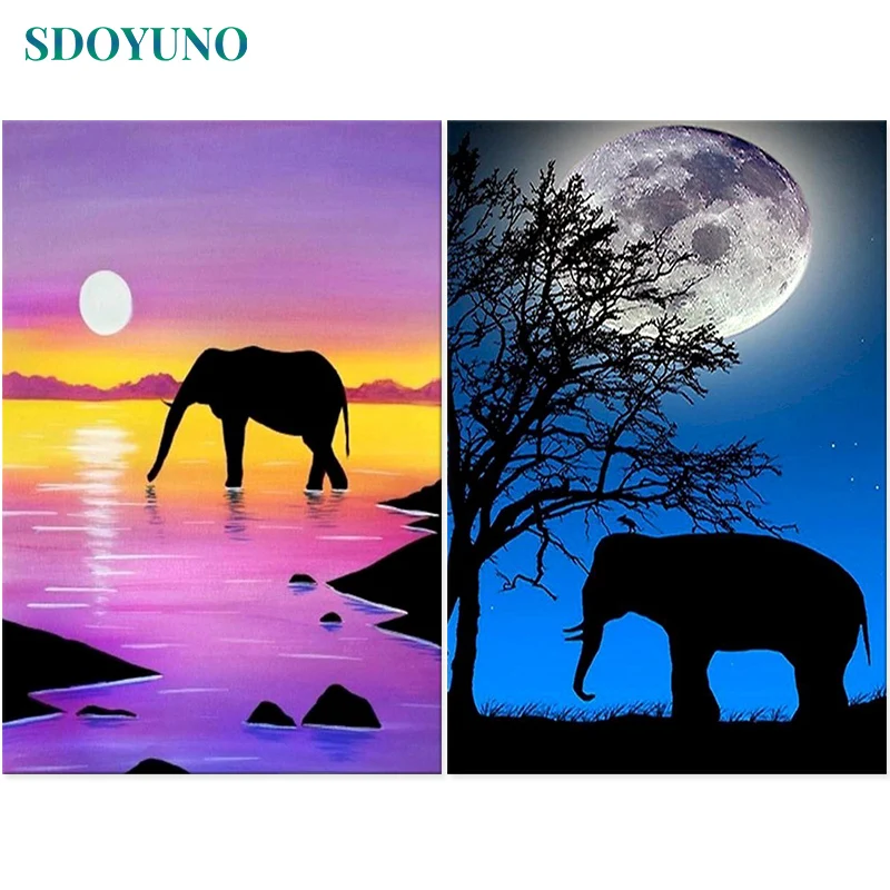 SDOYUNO 60x75cm Painting By Numbers DIY Elephant Scenery Pictures By Numbers On Canvas Animals Frame Digital Hand Painting
SDOYUNO 60x75cm Painting By Numbers DIY Elephant Scenery Pictures By Numbers On Canvas Animals Frame Digital Hand Painting