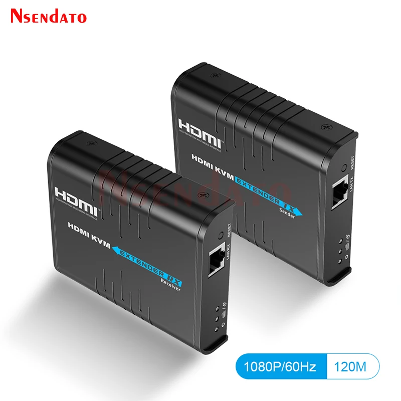 LKV373KVM 120m HDMI USB KVM Extender Over CatE/6/7 RJ45 беспроводной видеопередатчик приемник для 2 0