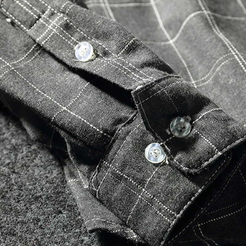 Shirts Men Plaid Long Sleeve High Quality Hot Sale All-match Mens Shirt Single Breasted Japanese Style Males Turn-down Collar
Shirts Men Plaid Long Sleeve High Quality Hot Sale All-match Mens Shirt Single Breasted Japanese Style Males Turn-down Collar