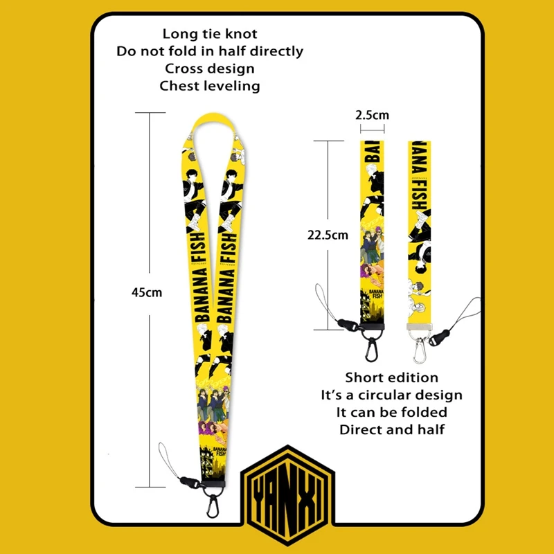 Anime BANANA FISH New Mobile Phone Lanyard Wristband Spot Pendant Keychain U Disk Buckle Office Badge Lanyard Stationery
Anime BANANA FISH New Mobile Phone Lanyard Wristband Spot Pendant Keychain U Disk Buckle Office Badge Lanyard Stationery