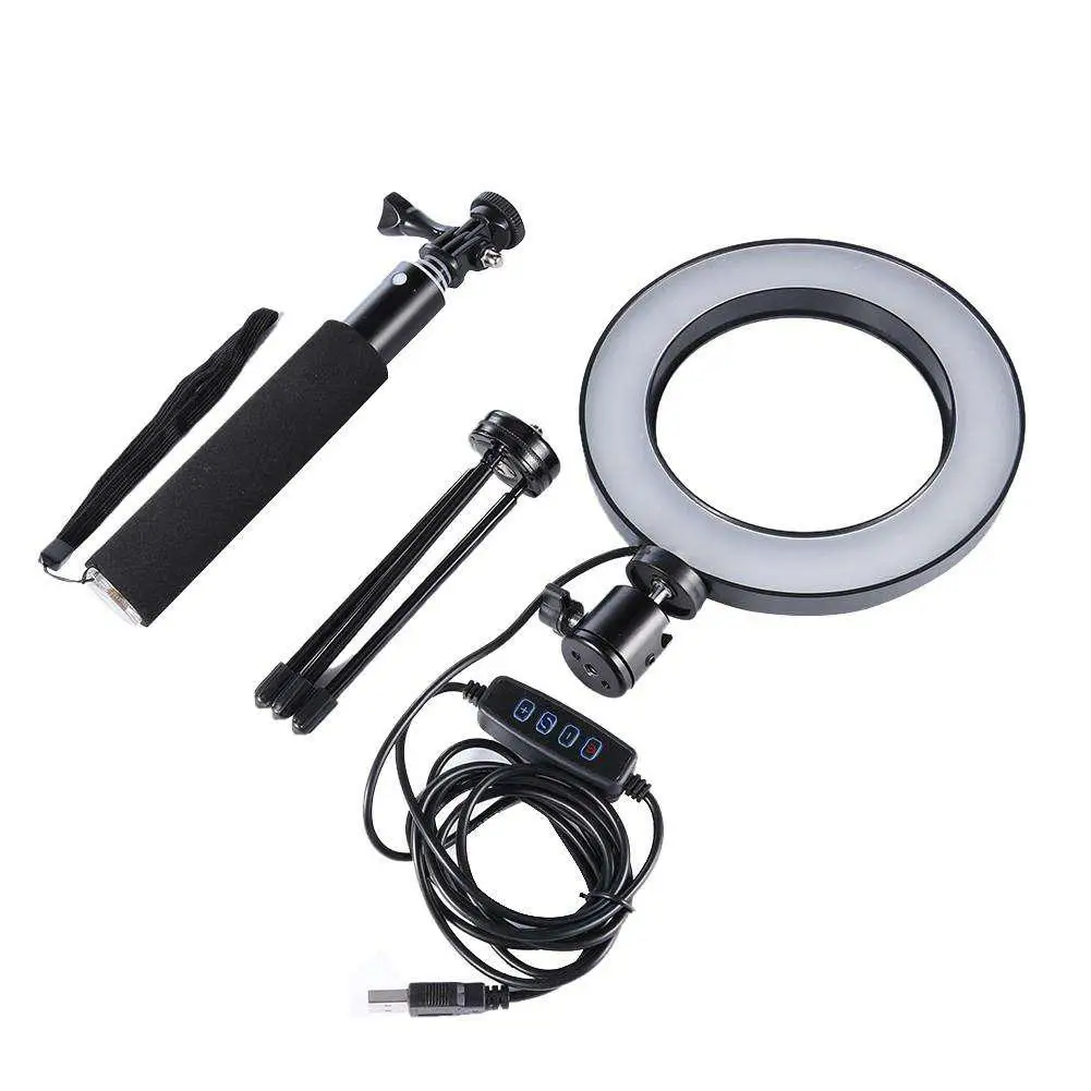 Dimmable LED Studio Camera Ring Light USB Charging 6 inch Wire Control Photo Phone Video Fill Light
Dimmable LED Studio Camera Ring Light USB Charging 6 inch Wire Control Photo Phone Video Fill Light