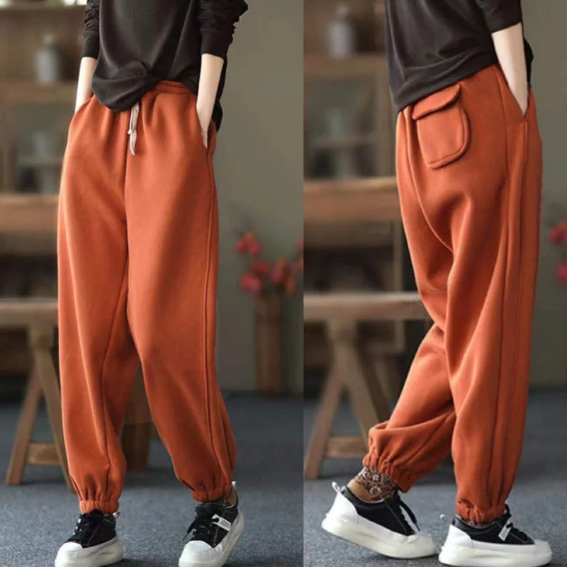 Autumn Winter New Woman High Elastic Waist Trouser Female Fashion Office Ladies Loose Fashion Pants Elegant Casual Pants A284
Autumn Winter New Woman High Elastic Waist Trouser Female Fashion Office Ladies Loose Fashion Pants Elegant Casual Pants A284