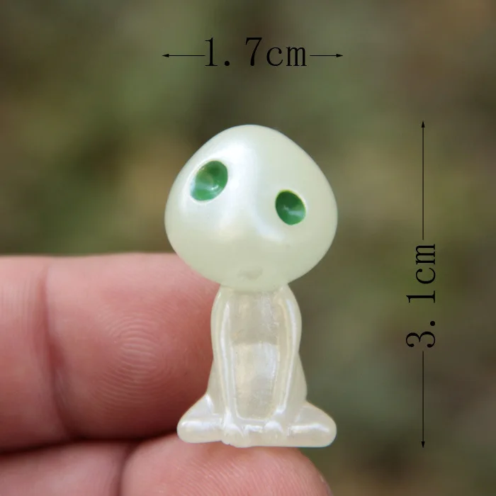 5Pcs/set Kawaii Luminous Tree Elves Toy Miyazaki Kodama gardening potted Fluorescent PVC figure Elf Fairy ( Randam Style ) | Дом и сад