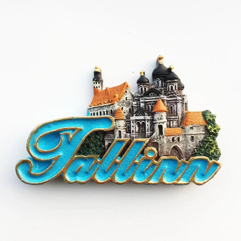 

QIQIPP landmark building in Tallinn, Estonia, creative tourism commemorative decorative crafts magnetic refrigerator stickers