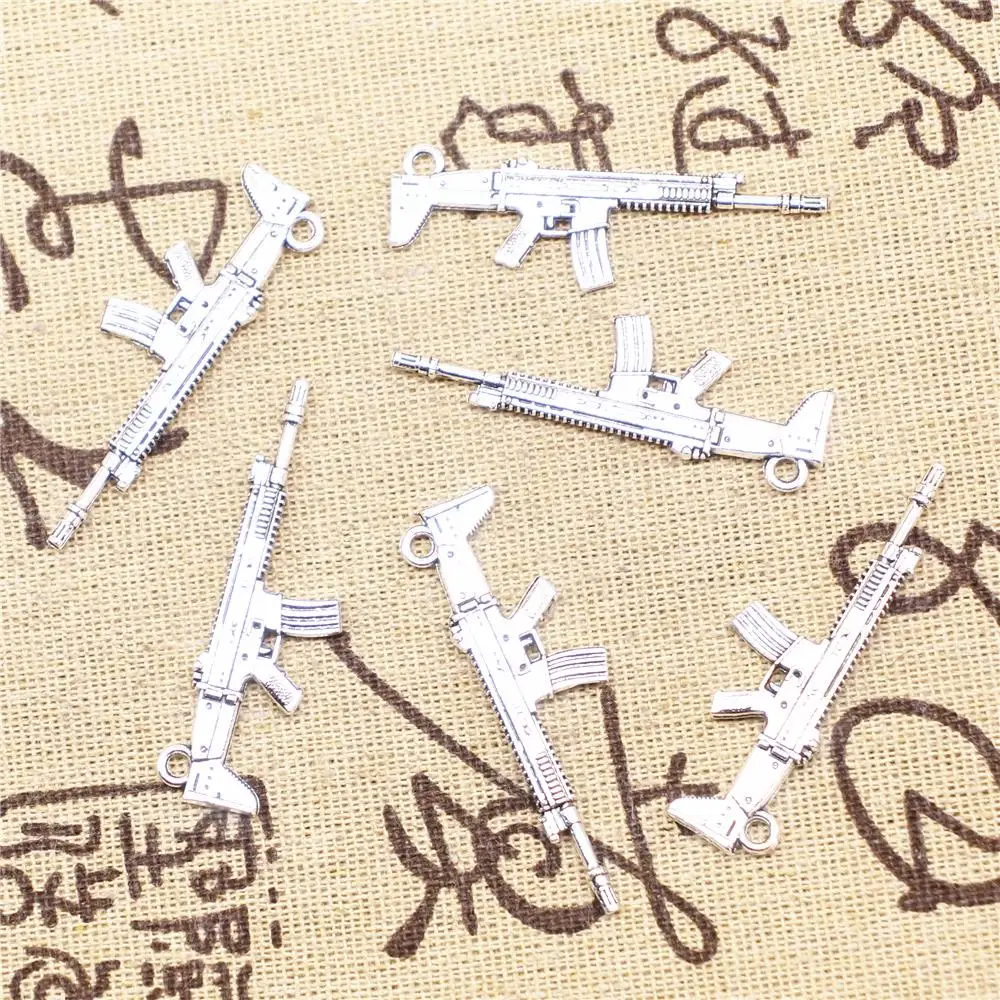 Pendants Jewelry Making 5pcs 15x45mm Antique Silver Color Gun Charms
Pendants Jewelry Making 5pcs 15x45mm Antique Silver Color Gun Charms