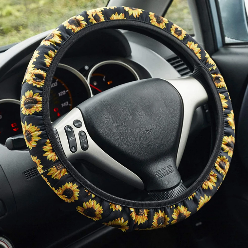 Hot Sale Auto Parts Sunflower Car Steering Wheel Cover Seat Belt Cushion Keychain Accessories Decoration Set Accessories
Hot Sale Auto Parts Sunflower Car Steering Wheel Cover Seat Belt Cushion Keychain Accessories Decoration Set Accessories