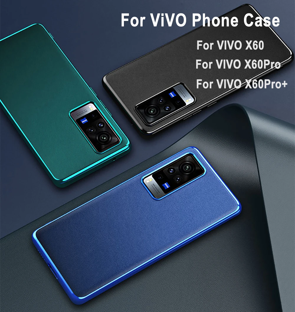 Luxury fashion electroplating fine grain rear shell protective case for VIVO X60 X60Pro+ shockproof and drop-proof Case Funda 
Luxury fashion electroplating fine grain rear shell protective case for VIVO X60 X60Pro+ shockproof and drop-proof Case Funda