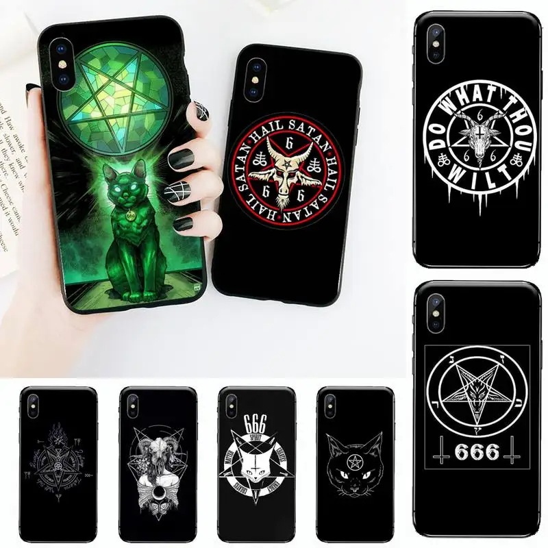 

Pentagram 666 Demonic Satanic Phone Case for iPhone 11 12 13 mini pro XS MAX 8 7 6 6S Plus X 5S SE 2020 XR