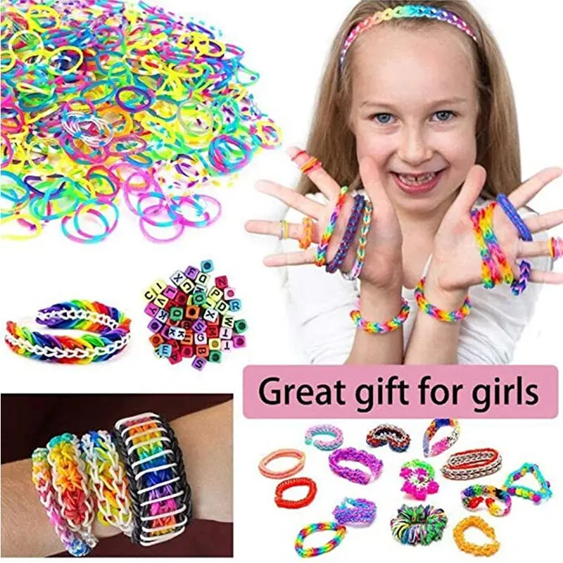 4400pcs Rainbow Rubber Bands Set Braided Bracelet Ponytail Fixator DIY Material Set Handmade Toys Girls Gift
4400pcs Rainbow Rubber Bands Set Braided Bracelet Ponytail Fixator DIY Material Set Handmade Toys Girls Gift