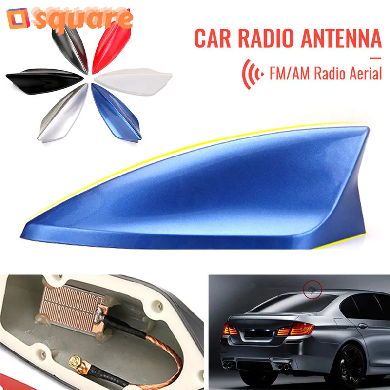 

Upgraded Signal Universal Car Shark Fin Antenna Auto Roof FM/AM Radio Aerial Replacement for BMW/Honda/Toyota/Hyundai/Kia/etc