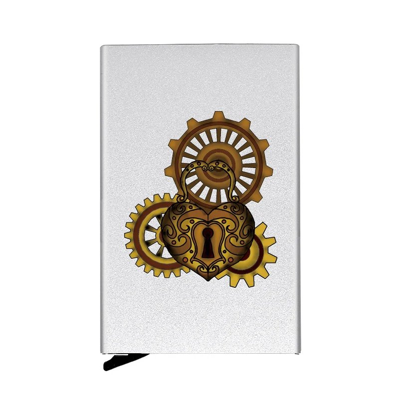 Steampunk Gear Design Card Fully Automatic Men Anti Metal Credit Card Holder Wallet Women Aluminum Case Gift
Steampunk Gear Design Card Fully Automatic Men Anti Metal Credit Card Holder Wallet Women Aluminum Case Gift