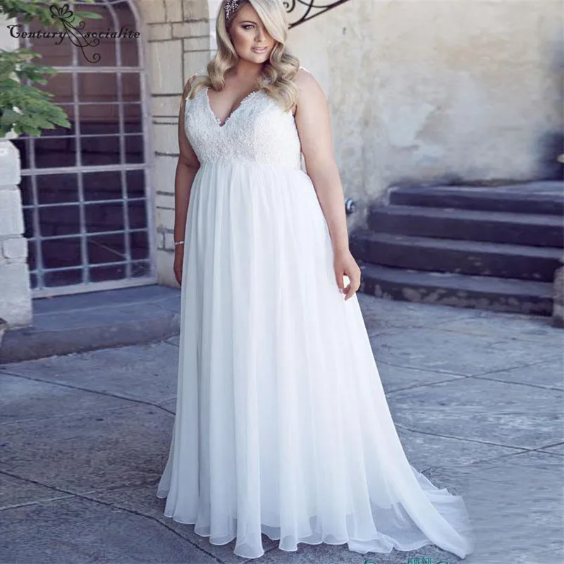 Vestido De Noiva Plus Size Wedding Dresses for Women 2020 V-Neck Lace Up Back A-Line Chffion Bridal Gowns Robe De Mariee
Vestido De Noiva Plus Size Wedding Dresses for Women 2020 V-Neck Lace Up Back A-Line Chffion Bridal Gowns Robe De Mariee