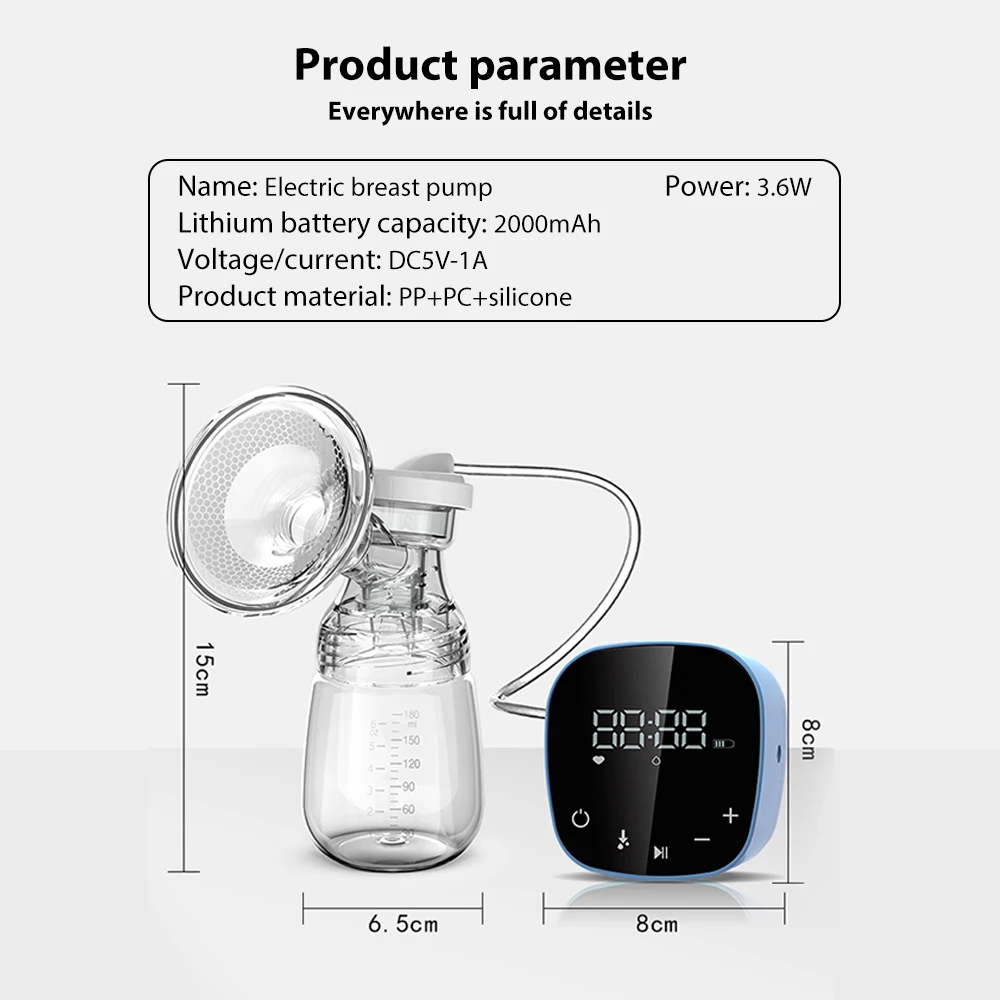 NEW Electric Breast Pump Rechargeable Nursing Breastfeeding Pump Easy Carry Outdoors LCD Touch Screen Control BPA Free
NEW Electric Breast Pump Rechargeable Nursing Breastfeeding Pump Easy Carry Outdoors LCD Touch Screen Control BPA Free