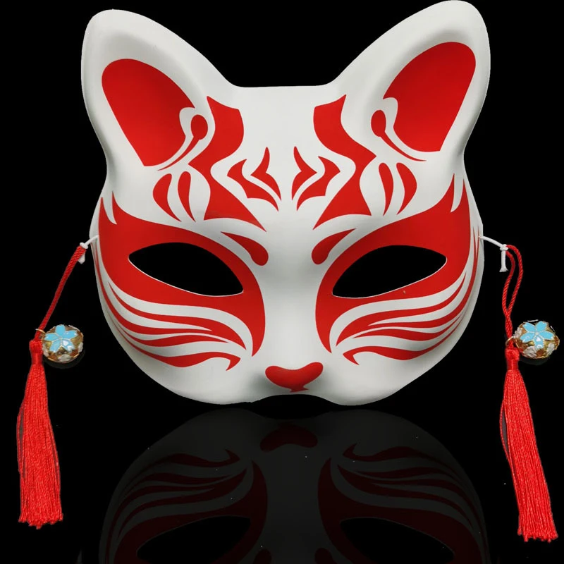 Фото 27 стилей полулицевая маска с цветочным рисунком лисы креативный ПВХ косплей для