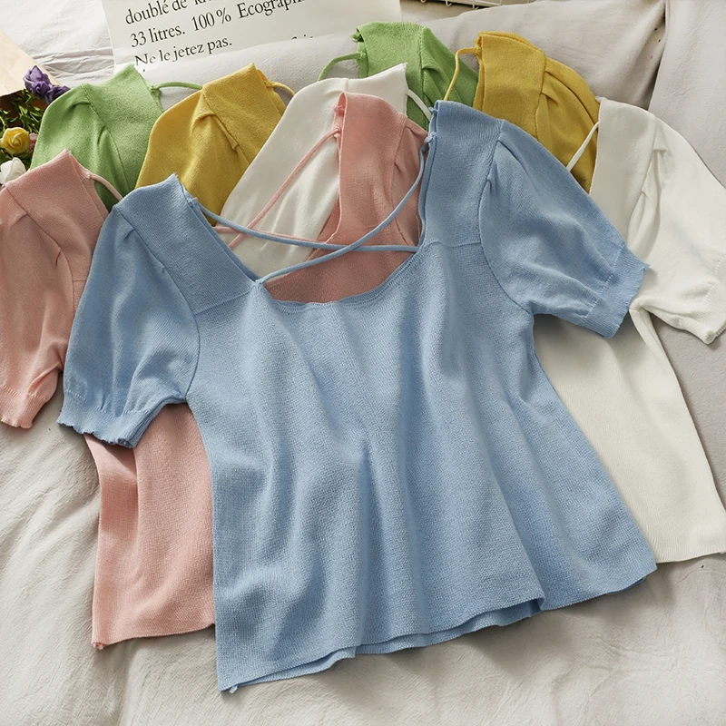 Sweet Candy Color Versatile off-Shoulder Short Top for Women 2021 New Solid Color Slim Fit Slimming Short Sleeve T-shirt
Sweet Candy Color Versatile off-Shoulder Short Top for Women 2021 New Solid Color Slim Fit Slimming Short Sleeve T-shirt