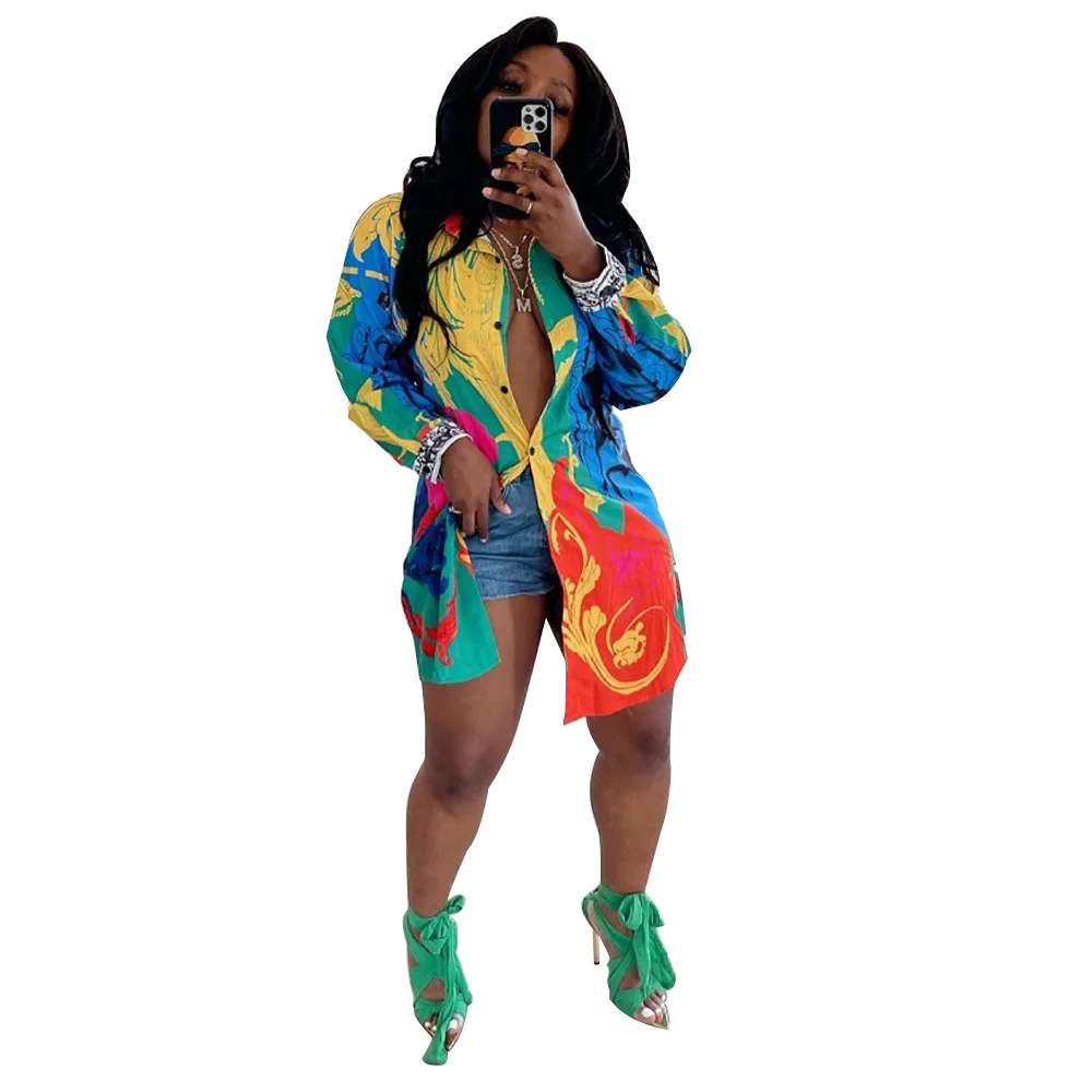 RStylish Hot Sale 2021 Autumn Colorful Print Long Sleeve Single-Breasted Turn Down Collar Streetwear Night Club Sexy Shirt
RStylish Hot Sale 2021 Autumn Colorful Print Long Sleeve Single-Breasted Turn Down Collar Streetwear Night Club Sexy Shirt