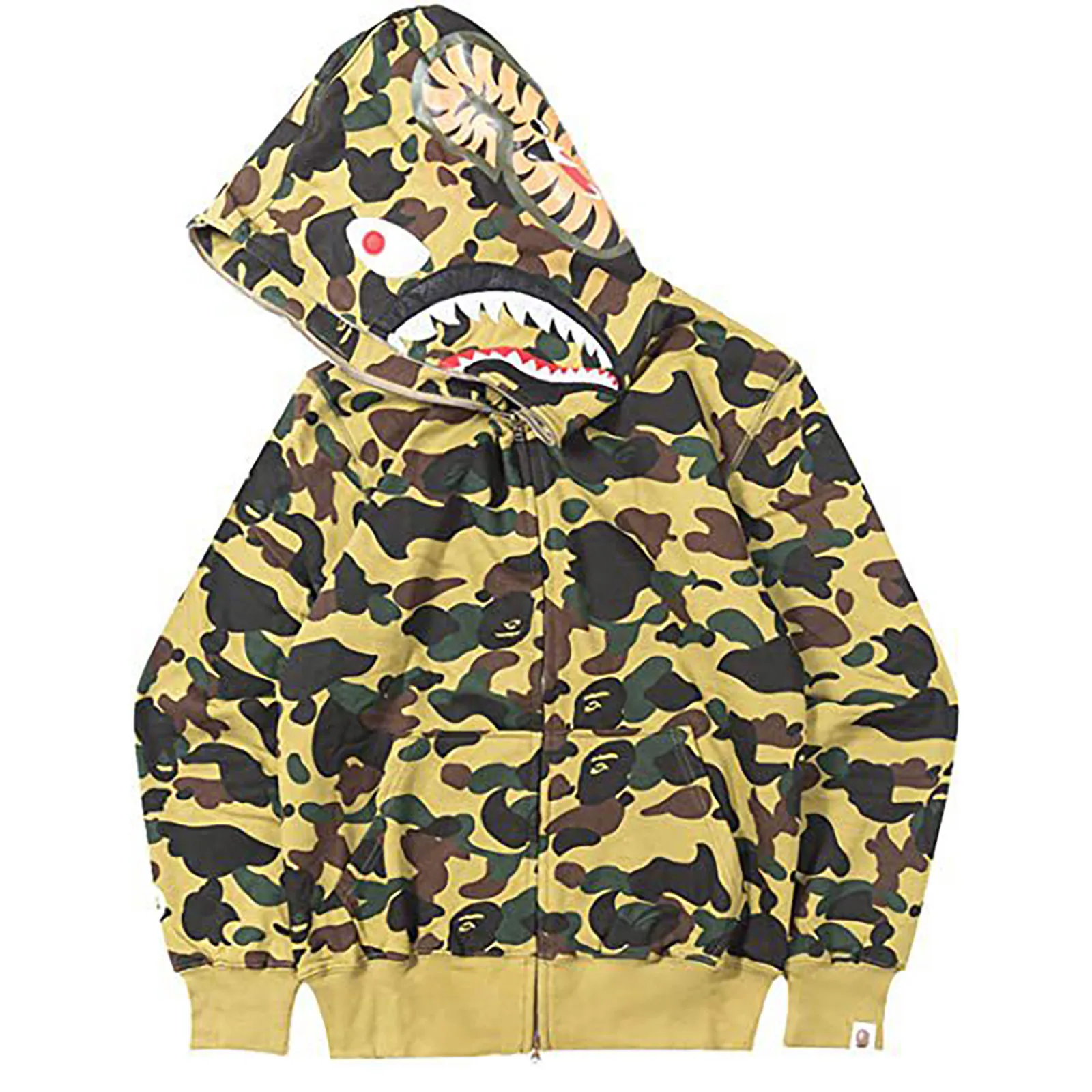 Модная осенне-зимняя мужская камуфляжная Толстовка Bape Shark из полиэстера