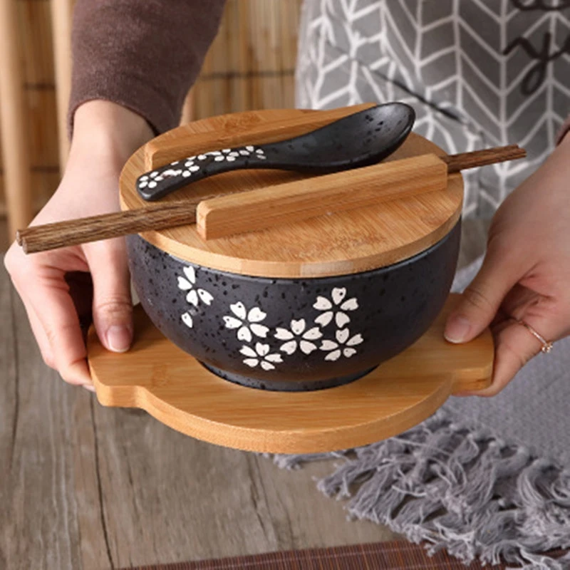 Japanese Bowl Instant Noodles Tableware Dining Room Tableware Salad Ceramic Bowl Bring Wooden Spoon Wooden Chopstick
Japanese Bowl Instant Noodles Tableware Dining Room Tableware Salad Ceramic Bowl Bring Wooden Spoon Wooden Chopstick