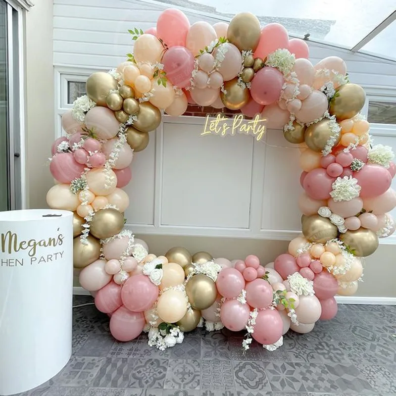 167Pcs Double Skin Color Tender Pink Balloon Garland Kit Metal Gold Balloon Birthday Wedding Party Bride Baby Shower Decoration
167Pcs Double Skin Color Tender Pink Balloon Garland Kit Metal Gold Balloon Birthday Wedding Party Bride Baby Shower Decoration