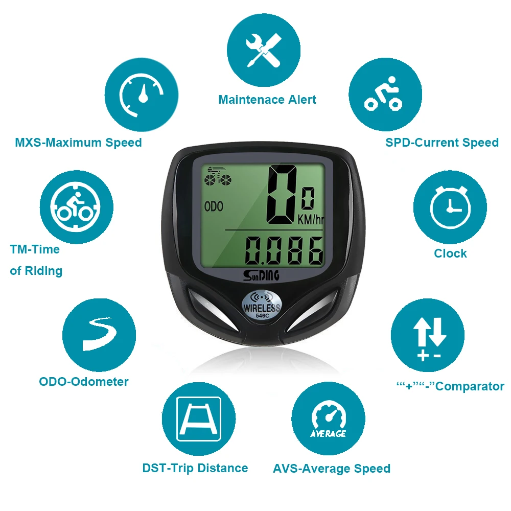 Motorcycle Bicycle Wireless Code Meter 548c 546c Universal For All Vehichels Motorbike Bike Code Meter 
Motorcycle Bicycle Wireless Code Meter 548c 546c Universal For All Vehichels Motorbike Bike Code Meter