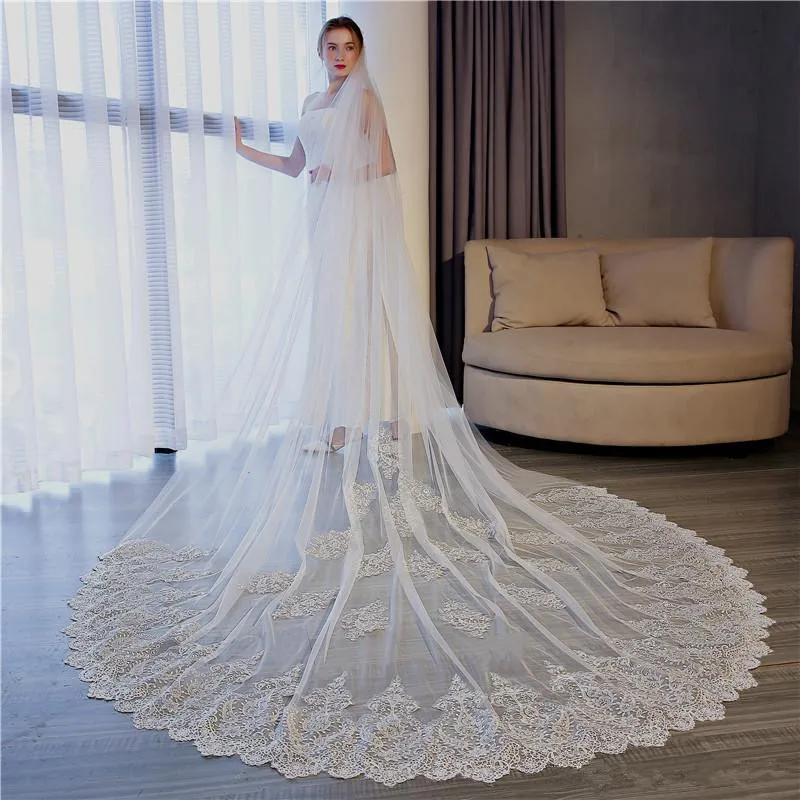 Fashion Wedding Veils Long White Ivory Wedding Veil Cathedral Length Lace Veil New Cheap Fast Shipping Real Bridal Veils
Fashion Wedding Veils Long White Ivory Wedding Veil Cathedral Length Lace Veil New Cheap Fast Shipping Real Bridal Veils