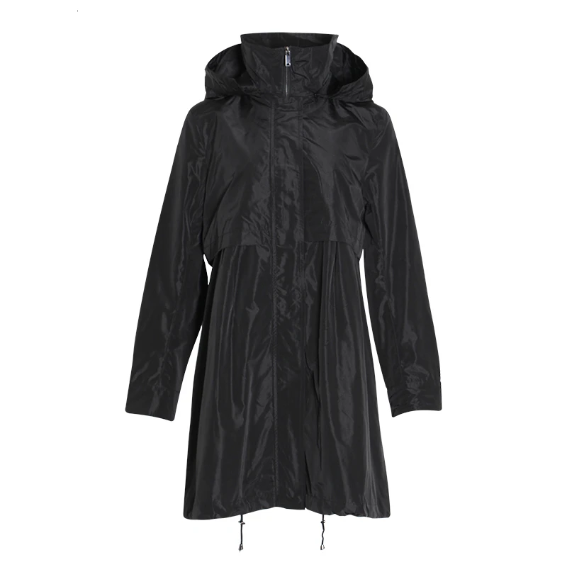 VGH Black Women's Windbreaker Hooded Collar Long Sleeve Drawstring Loose Oversized Trench Coat Female 2020 Autumn Fashion Tide
VGH Black Women's Windbreaker Hooded Collar Long Sleeve Drawstring Loose Oversized Trench Coat Female 2020 Autumn Fashion Tide