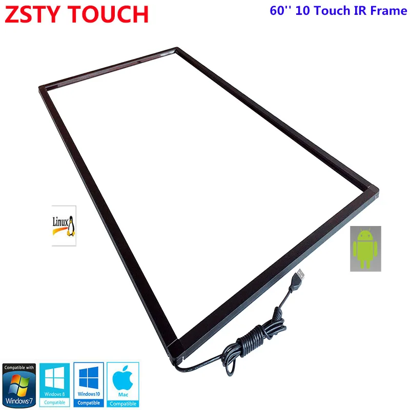 ZSTY Touch 60 inch Real 10 points USB Infrared multi touch panel kit,IR touch panel,ir touch screen frame
ZSTY Touch 60 inch Real 10 points USB Infrared multi touch panel kit,IR touch panel,ir touch screen frame