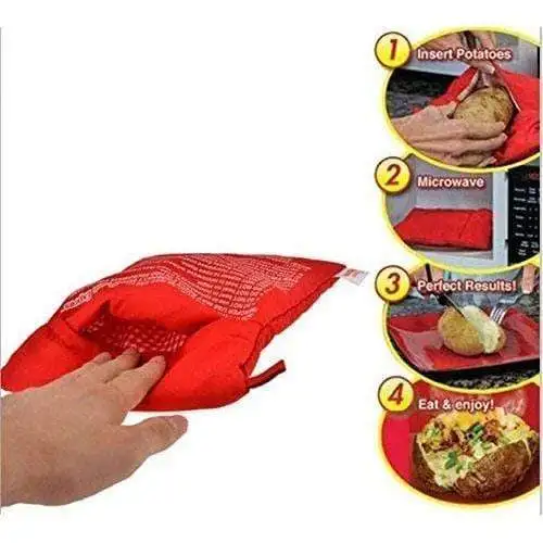 Microwave Potato Cooker Bag Washable Baking Potatoes Bag Easy To Cook Steam Pocket Quick Fast Baked Potatoes Rice Pocket
Microwave Potato Cooker Bag Washable Baking Potatoes Bag Easy To Cook Steam Pocket Quick Fast Baked Potatoes Rice Pocket