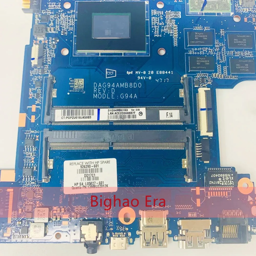DAG94AMB8D0 For HP Pavilion 15-CD 15Z-CD notebook motherboard 926290-001 CPU AM9620 GPU Radeon 530 4GB 100% test work
DAG94AMB8D0 For HP Pavilion 15-CD 15Z-CD notebook motherboard 926290-001 CPU AM9620 GPU Radeon 530 4GB 100% test work