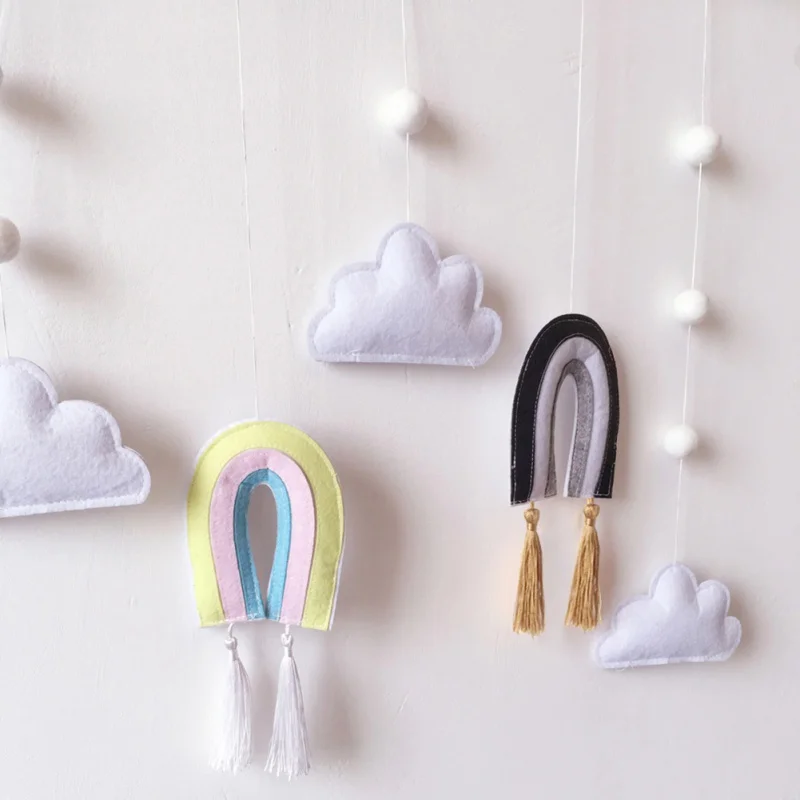 Nordic Style Cute Felt Clouds Shape Wall Hanging Ornament Wooden Stick Tassel Pendant Kids Room Decoration Photography Props
Nordic Style Cute Felt Clouds Shape Wall Hanging Ornament Wooden Stick Tassel Pendant Kids Room Decoration Photography Props
