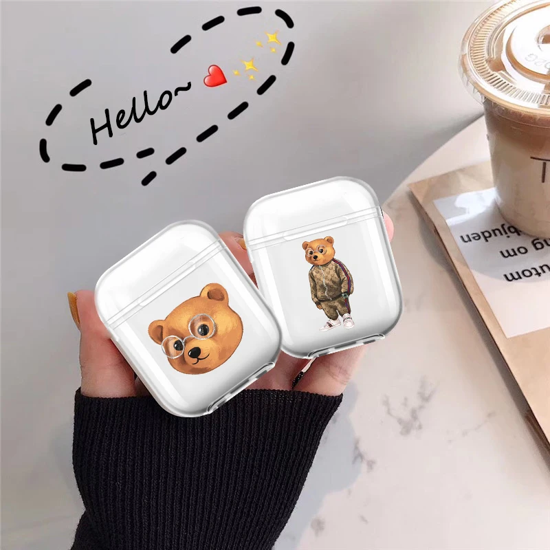 Luxury Cartoon Bear Transparent Soft TPU Case For Apple Airpods 1/2 Bluetooth Wireless Earphone Accessories Pro Cute Cover Bags
Luxury Cartoon Bear Transparent Soft TPU Case For Apple Airpods 1/2 Bluetooth Wireless Earphone Accessories Pro Cute Cover Bags