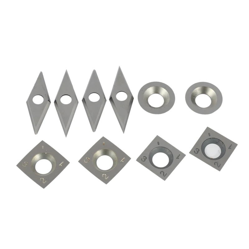 10Pcs/Set Diamond Square Round Blades High Hardness Carbide Inserts Woodworking Turning Cutters for Boring Bar
10Pcs/Set Diamond Square Round Blades High Hardness Carbide Inserts Woodworking Turning Cutters for Boring Bar