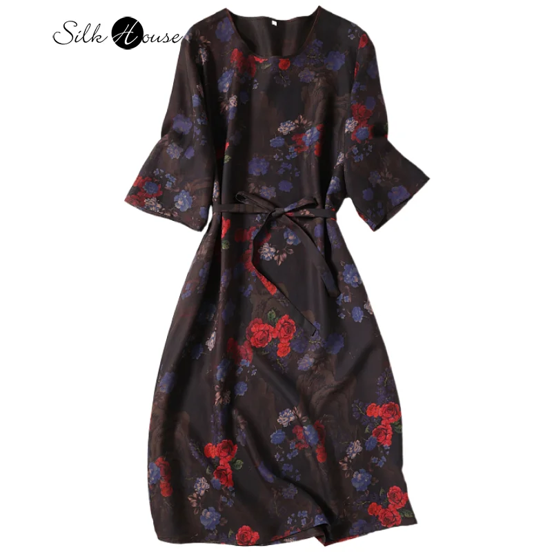 Antique Cloud Gauze Silk Mulberry Silk Large Female Fashion Spring and Autumn Loose Dress 2021 New Style
Antique Cloud Gauze Silk Mulberry Silk Large Female Fashion Spring and Autumn Loose Dress 2021 New Style