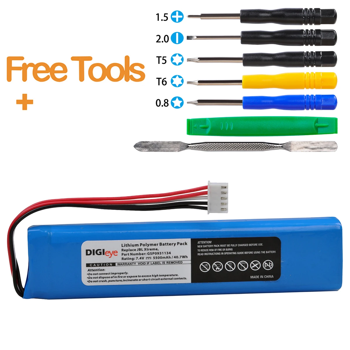 Литий-полимерный аккумулятор GSP0931134 7,4 в 5500 мАч для мини-динамика JBL xtreme bluetooth
Литий-полимерный аккумулятор GSP0931134 7,4 в 5500 мАч для мини-динамика JBL xtreme bluetooth