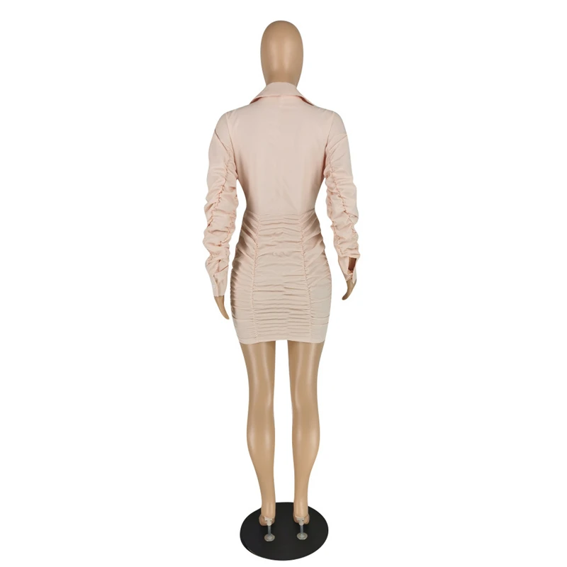 Cutubly Long Sleeve Dress Ruched Shirt Dress For Women Turn Down Collar Stretchy Sexy Bodycon Mini Stacked Dress Club Wear
Cutubly Long Sleeve Dress Ruched Shirt Dress For Women Turn Down Collar Stretchy Sexy Bodycon Mini Stacked Dress Club Wear