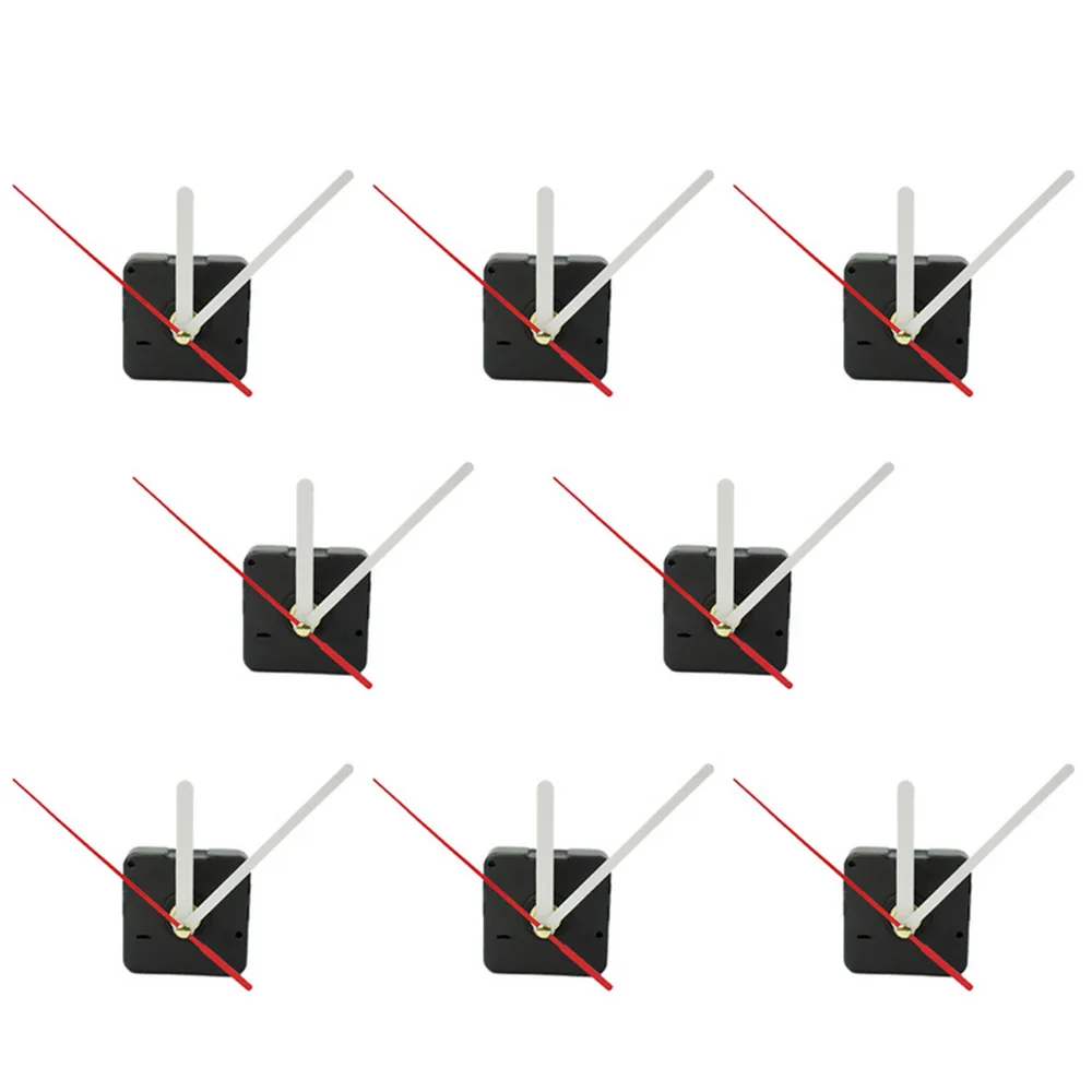 8X DIY Часы настенные кварцевые механизм белый + красные руки шпиндель инструмент