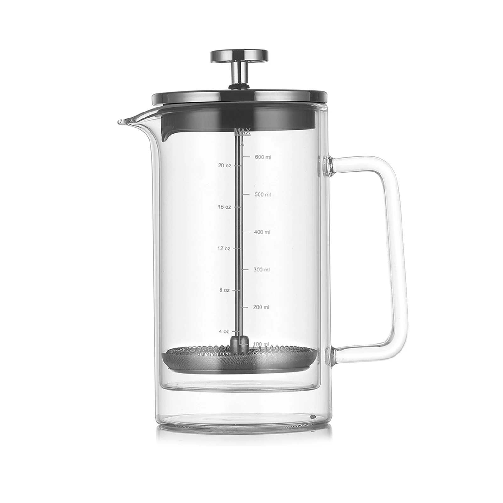 Double-Layer Glass Coffee Maker Press Pot Press Filter Graduated Coffee Pot Straight Glass Material Black Tea Cup L9
Double-Layer Glass Coffee Maker Press Pot Press Filter Graduated Coffee Pot Straight Glass Material Black Tea Cup L9