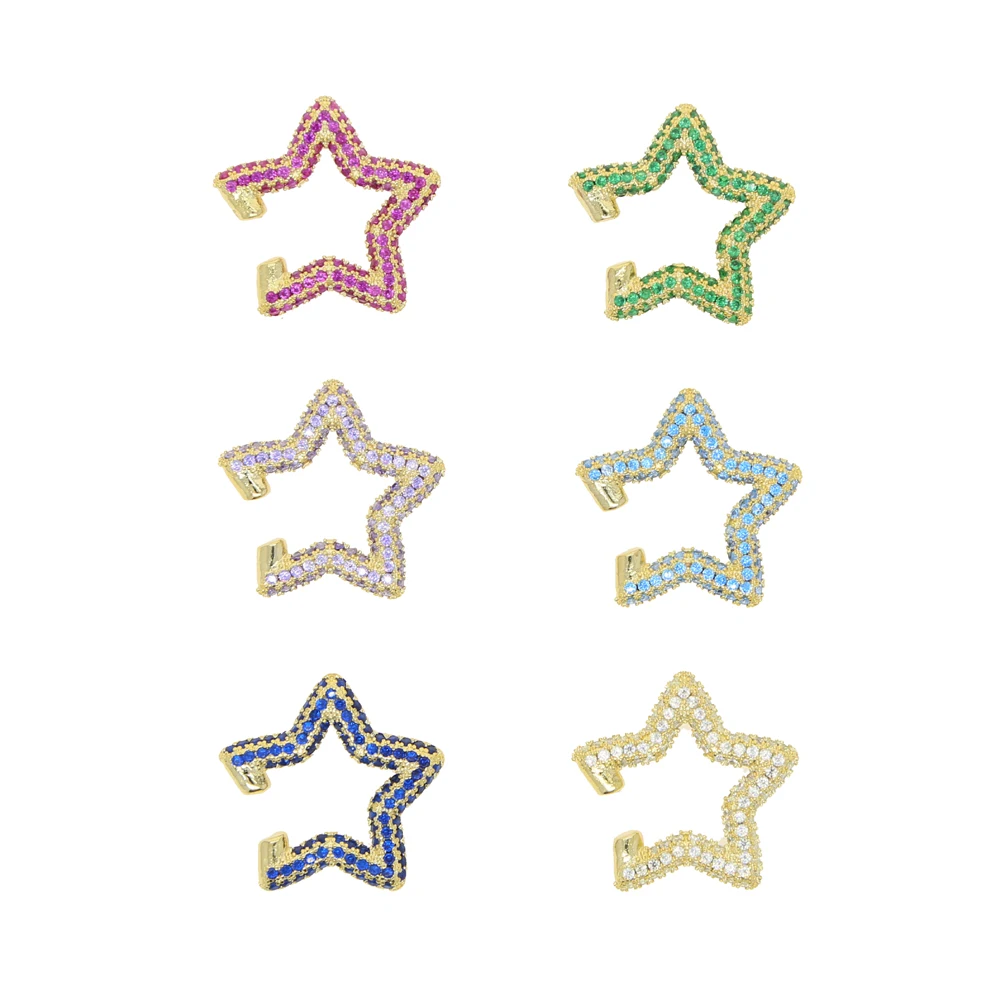 2021 New Arrived No Piercing Women Girl Ear Cuffs Clip On Earring Gold Color Micro Pave Colorful CZ Rainbow Jewelry
2021 New Arrived No Piercing Women Girl Ear Cuffs Clip On Earring Gold Color Micro Pave Colorful CZ Rainbow Jewelry