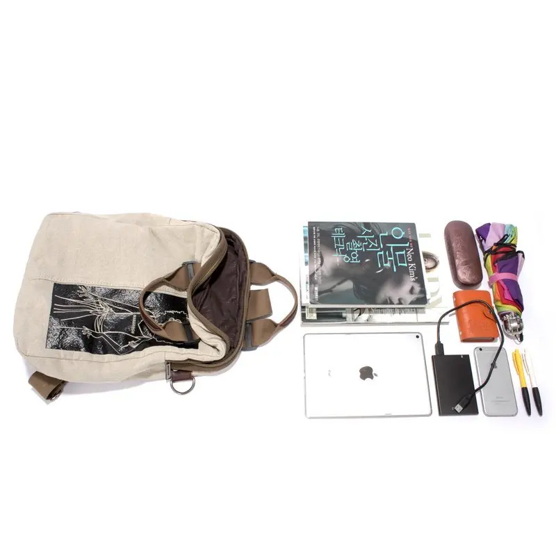 Cotton Fabric Women Bags Backpack School New 2021 Girls For Teenage Multi-function Female Casual Long Handle Fashion Lady Bag
Cotton Fabric Women Bags Backpack School New 2021 Girls For Teenage Multi-function Female Casual Long Handle Fashion Lady Bag