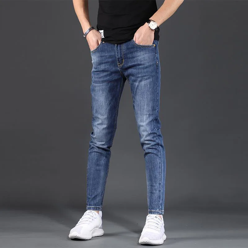 Spring 2021 skinny jeans men denim man trendy brand Slim trousers Korean blue casual streetwear teenagers cowboy pencil pants
Spring 2021 skinny jeans men denim man trendy brand Slim trousers Korean blue casual streetwear teenagers cowboy pencil pants