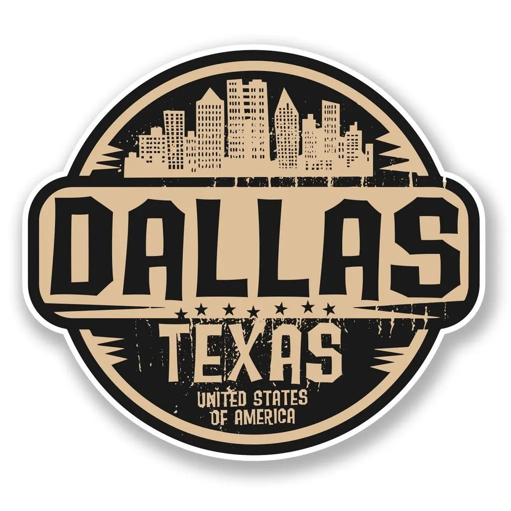 Для 2xDallas Техас США виниловые Стикеры наклейка для ноутбука путешествия Чемодан