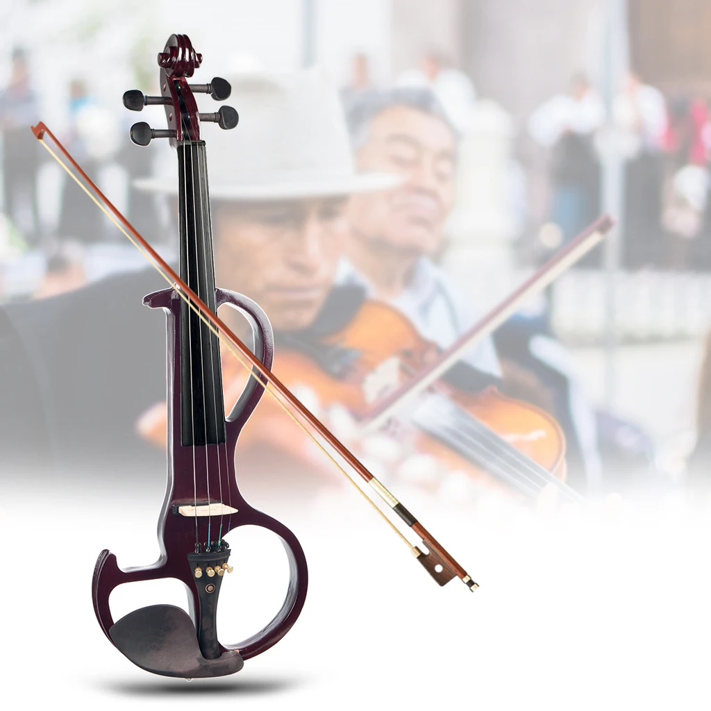 NAOMI 4/4 Electric Violin Silent Electric Violin Ebony Fittings Wine Red Free Case+Rosin+Bow+Headphone+Cable+Strings+Tuner
NAOMI 4/4 Electric Violin Silent Electric Violin Ebony Fittings Wine Red Free Case+Rosin+Bow+Headphone+Cable+Strings+Tuner