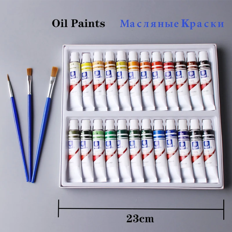 24Colors Professional Oil Paint Set 12ml Tubes Hand Painted Art Supply Suitable for Children Graffiti Coloring DIY Pigment
24Colors Professional Oil Paint Set 12ml Tubes Hand Painted Art Supply Suitable for Children Graffiti Coloring DIY Pigment