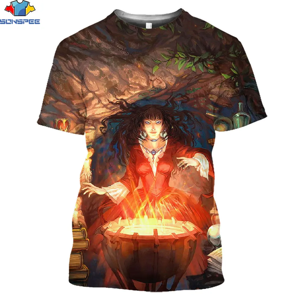 SONSPEE 3D Summer T-Shirt Men Women Anime Game Cosplay Witch Graphic Tee Casual O-Neck Clothes Summer Plus Size Clothings
SONSPEE 3D Summer T-Shirt Men Women Anime Game Cosplay Witch Graphic Tee Casual O-Neck Clothes Summer Plus Size Clothings