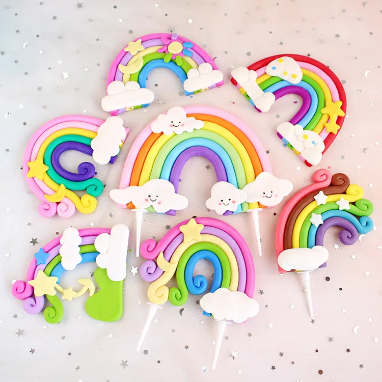 Rainbow Cake Topper Star Cloud Cupcake Decor Sofa Clay Cake Decor Baby Shower One 1st Happy Birthday Party Decor Kids Girl Boy
Rainbow Cake Topper Star Cloud Cupcake Decor Sofa Clay Cake Decor Baby Shower One 1st Happy Birthday Party Decor Kids Girl Boy