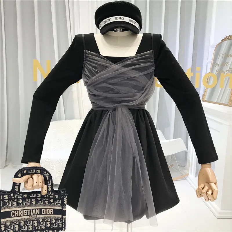 Dress Two Piece Suit Women's Autumn New Winter Two Piece Set Square Collar Pullover Vintage Dress +mesh Vest Womens Clothing
Dress Two Piece Suit Women's Autumn New Winter Two Piece Set Square Collar Pullover Vintage Dress +mesh Vest Womens Clothing
