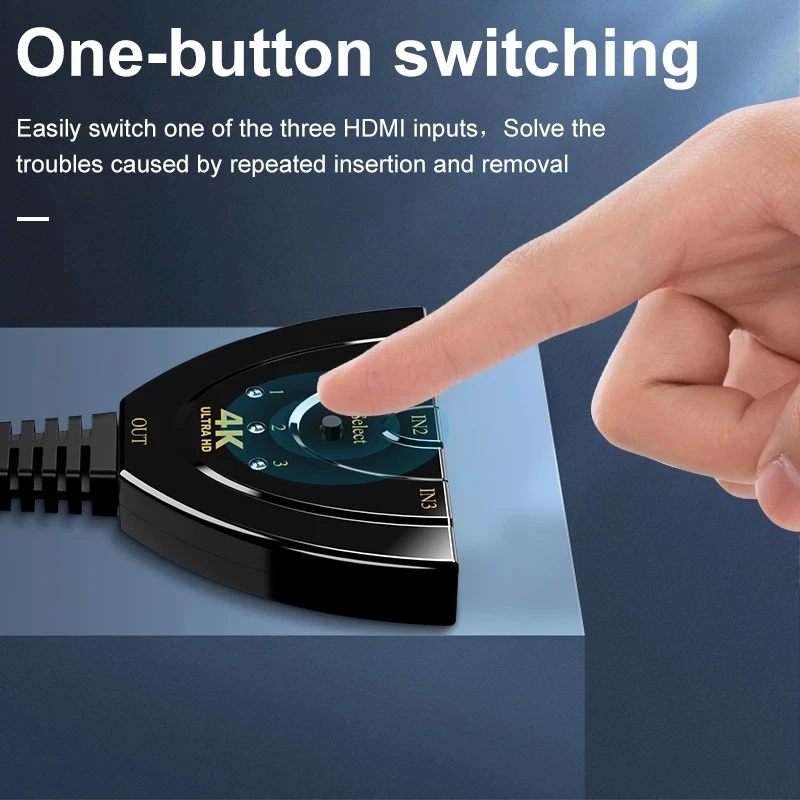 HW-4K301X HDMI-compatible switcher 3 in and 1 out 4K*2K hdmi 3 cut 1 converter HDMI-compatible Splitter Audio Cable Switcher
HW-4K301X HDMI-compatible switcher 3 in and 1 out 4K*2K hdmi 3 cut 1 converter HDMI-compatible Splitter Audio Cable Switcher